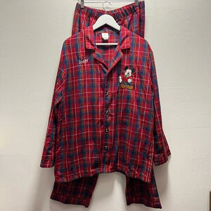 Disney Mikey Mouse Plaid Pajama Set